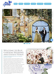 We designed and built Blue Gardens Wedding & Events Venue's
                                    website.
