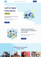 We designed and built MECA Insure's website and insurance
                                    calculator system.